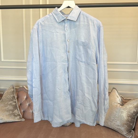 POLO ASSN REGULAR FIT SOLID 100% LINEN CASUAL POLO SHIRT SIZE XL - Picture 5 of 11